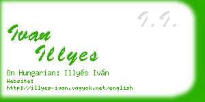 ivan illyes business card